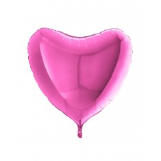 Mylar-Ballon Herz rosa 90 cm