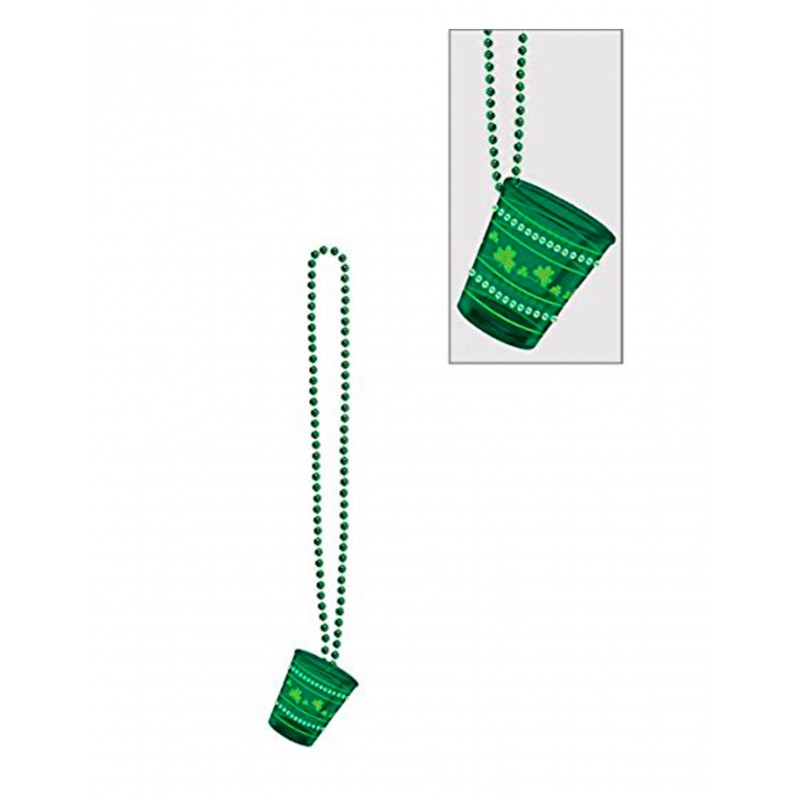 Grüne Halskette mit Shot