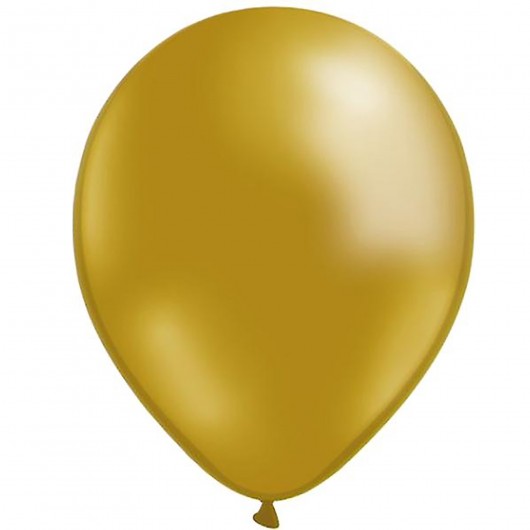 100x Latexballon gold 13 cm (Ballonia)