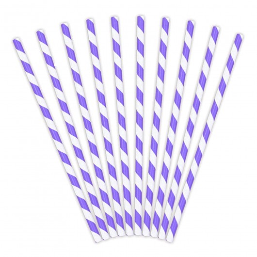 10x Papierstrohhalm lavendel