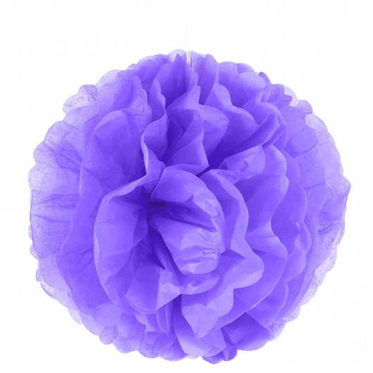 3x Pompon Lavendel 40 cm
