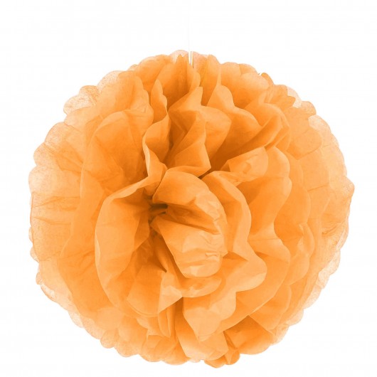 3x Pompon orange 40 cm