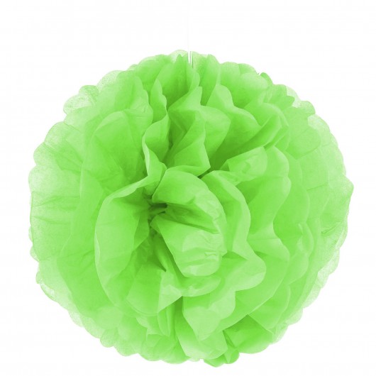 3x Pompon grün 40 cm