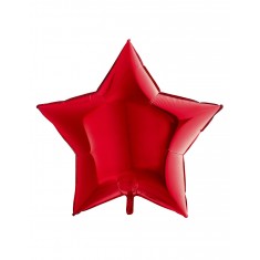 Mylar-Ballon Stern rot 90 cm