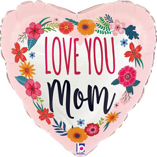 Mini-Mylar-Ballon 'Love you mom'