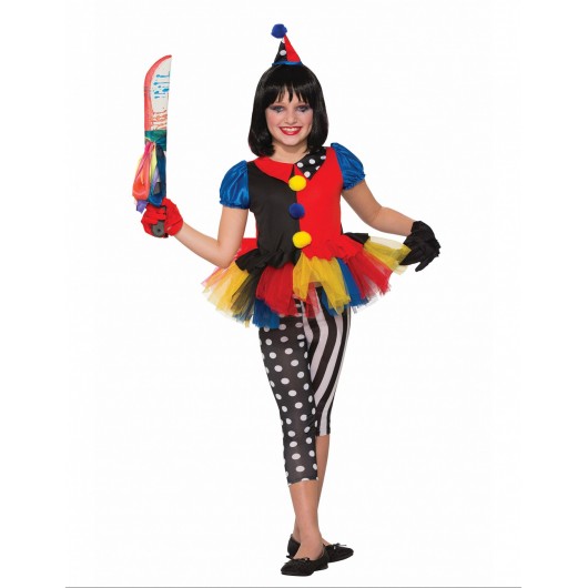 Kostüm diabolischer Clown für Mädchen