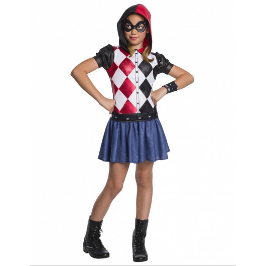 Kostüm Harley Quinn DC Super Hero Girls Deluxe für Mädchen