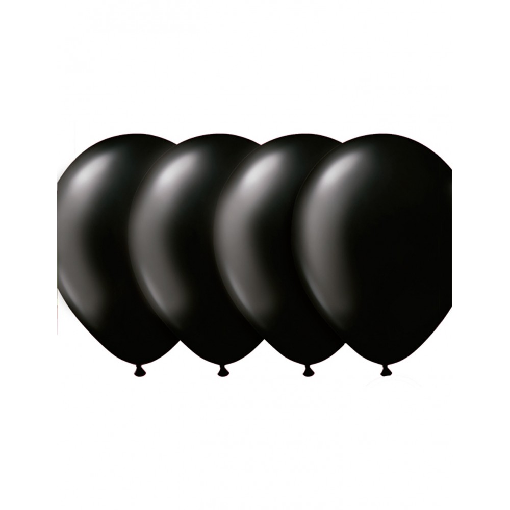 50x 30cm metallic schwarze Luftballons
