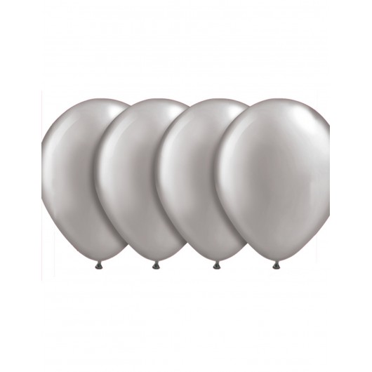 50x 27cm metallic silberne Luftballons