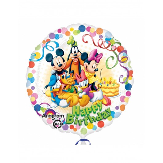 Luftballon Mylar Mickey und Freunde 'Happy Birthday'