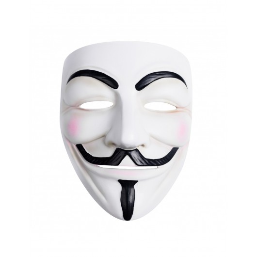 Maske Vendetta mit Schnurrbart und Kinnbart