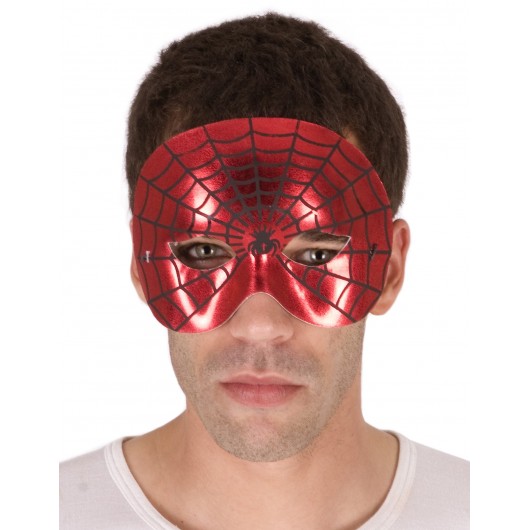 Rote Spinnenmaske für halbes Gesicht