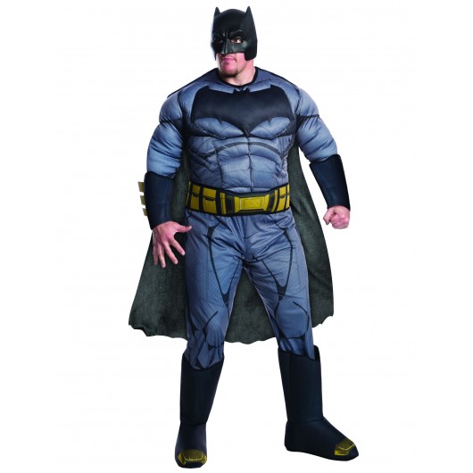 Batman Kostüm mit Muskeln Deluxe für Herren (große Größe)
