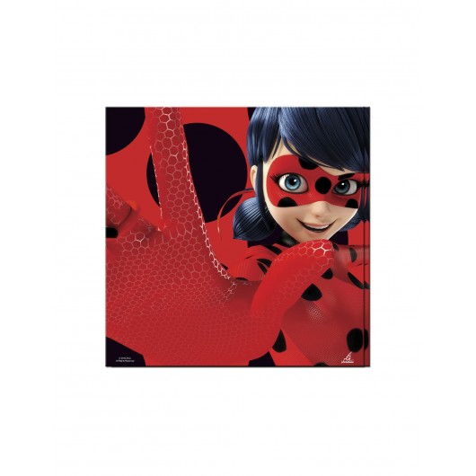 20x Serviette Ladybug 33x33 cm