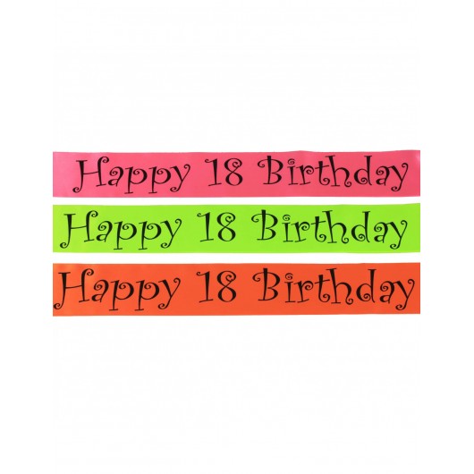 Schärpe ''Happy 18 Birthday''