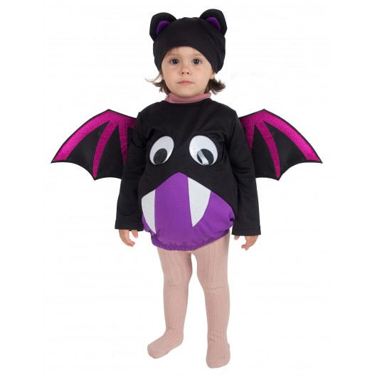 Schwarze Fledermaus Kostüm (0-12 Monate)