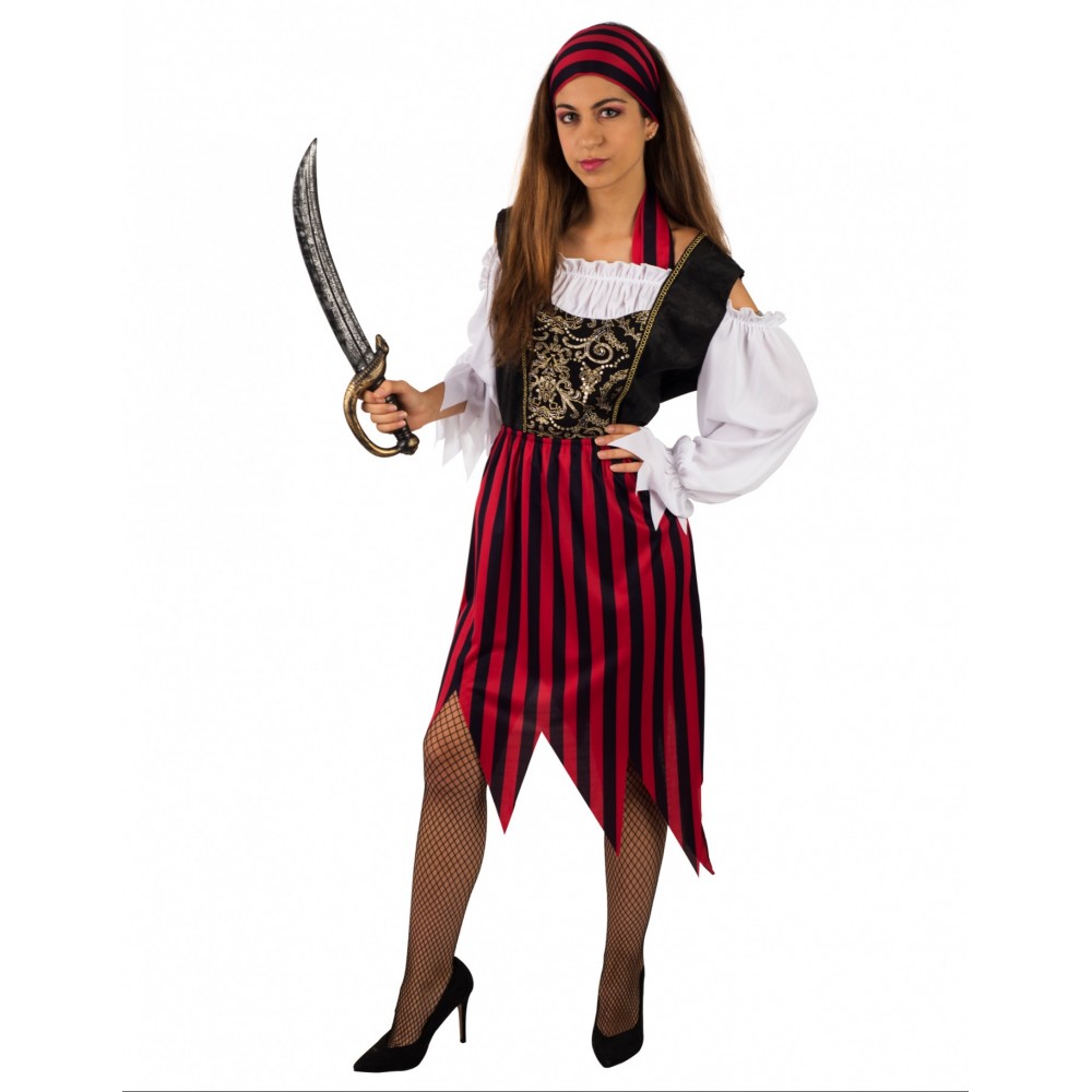 Gefährliche Piratin Kostüm für Damen (XS)