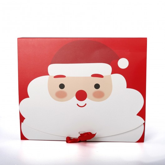 Rote Geschenkbox Weihnachtsmanns 31x25x8