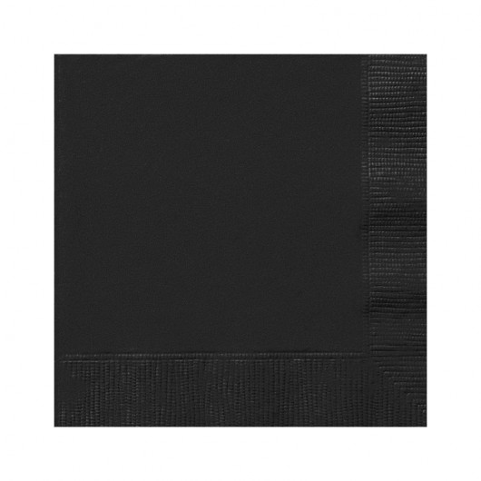 20x Serviette schwarz 33 x 33 cm