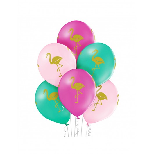 6x Latexballon Flamingo