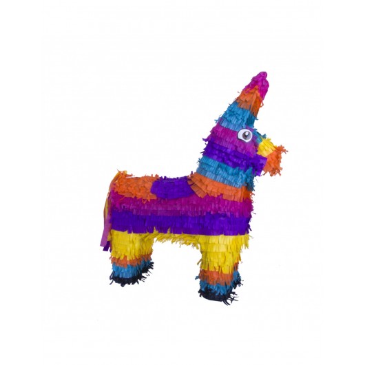 Piñata zum Schlagen Esel bunt 55 cm