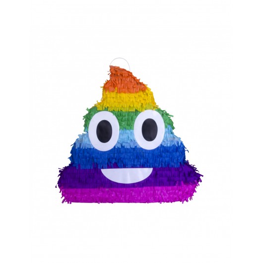 Piñata zum Schlagen Rainbow Poop 45 cm