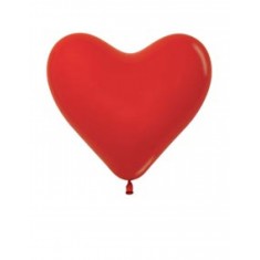 6x Luftballon rotes Herz 25 cm