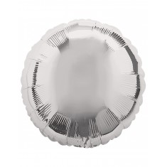 Mylar-Ballon rund silber 91 cm