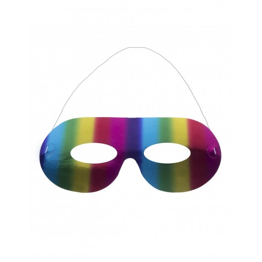 6x Augenmaske Rainbow New Year
