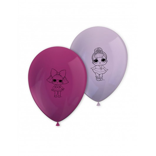 8x LOL Glitter Latex Luftballons