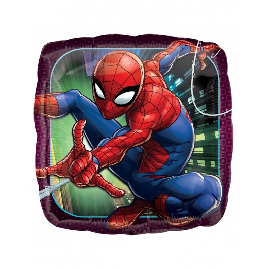 Mylar-Ballon Spiderman quadratisch
