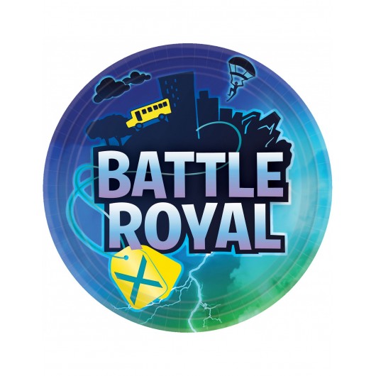 8x Battle Royale Pappteller 23 cm