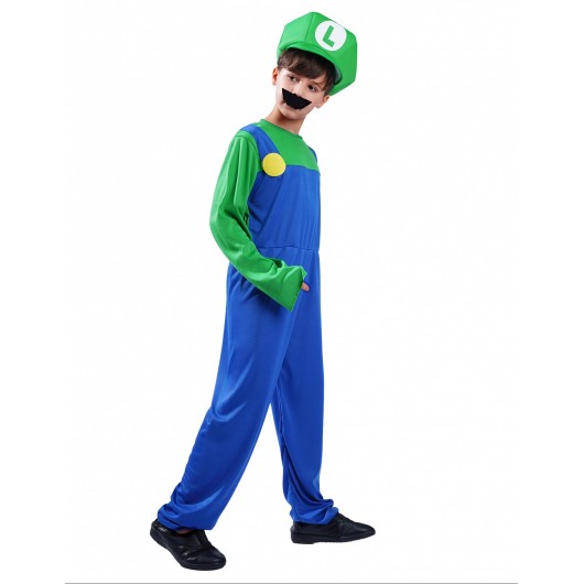 Kostüm Klempner grün Videospiel (Teen)
