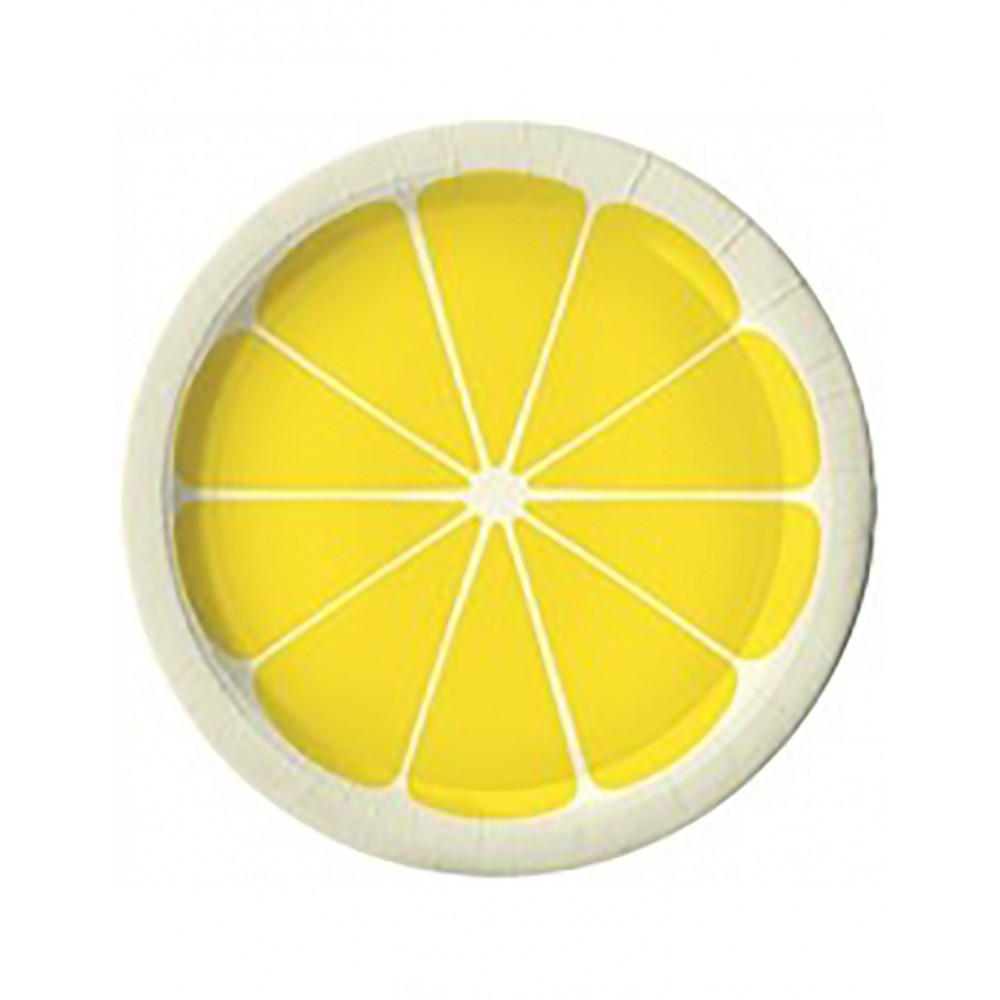 6x Teller Zitrone 18 cm