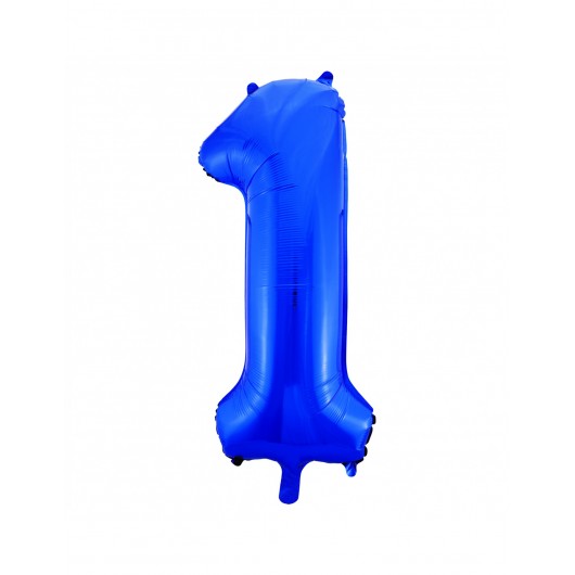 Formballon Nr. 1 blau 86 cm