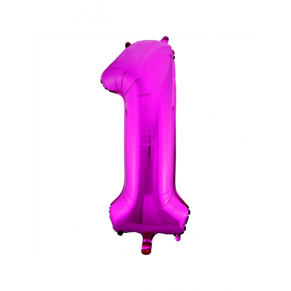Formballon Nr. 1 pink 86 cm