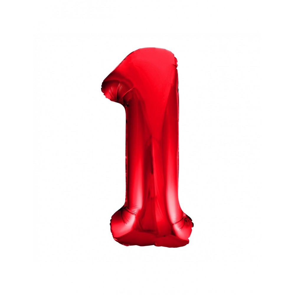 Formballon Nr. 1 rot 86 cm
