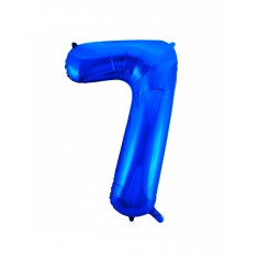 Formballon Nr. 7 blau 86 cm