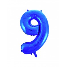 Formballon Nr. 9 blau 86 cm