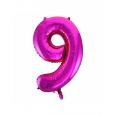 Formballon Nr. 9 pink 86 cm