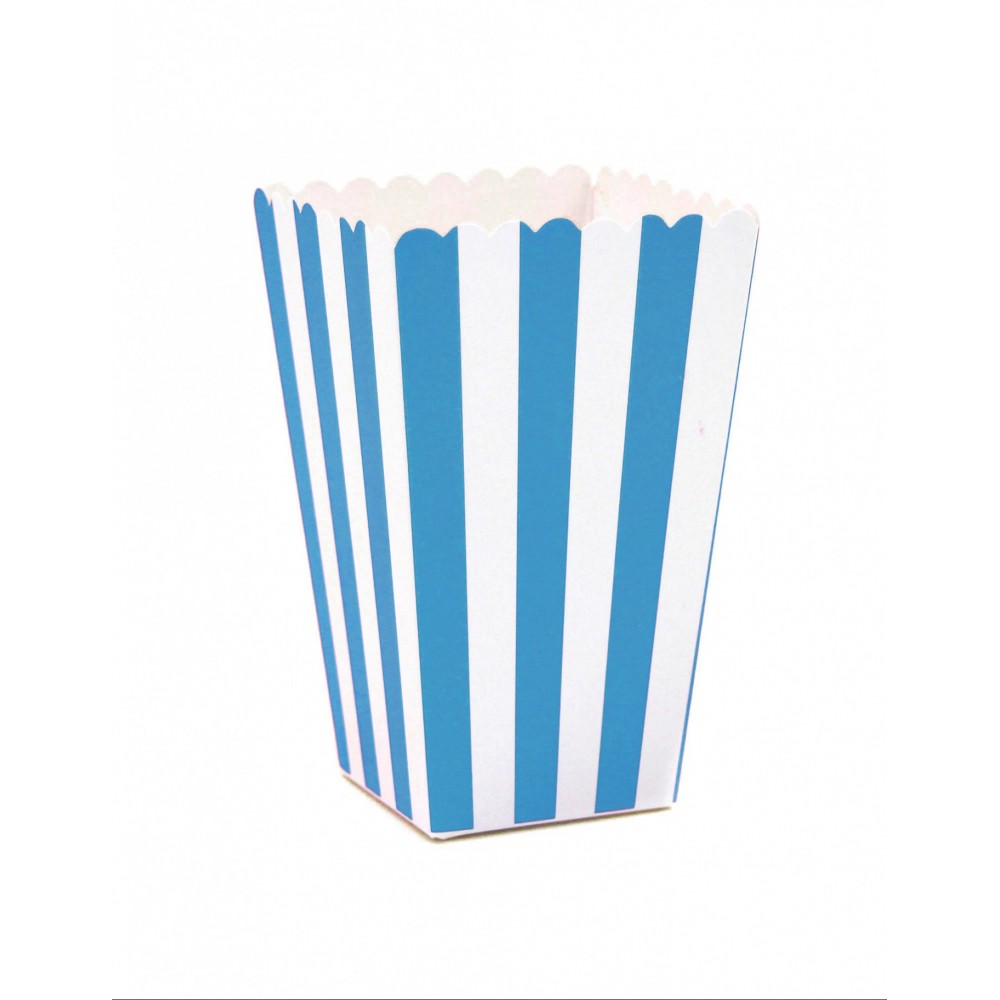 6x Popcornbox 13,5 x 10 cm blau