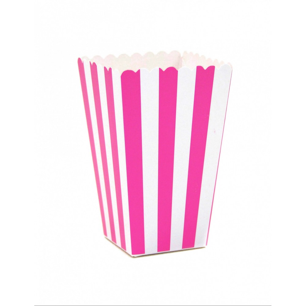 6x Popcornbox 13,5 x 10 cm pink
