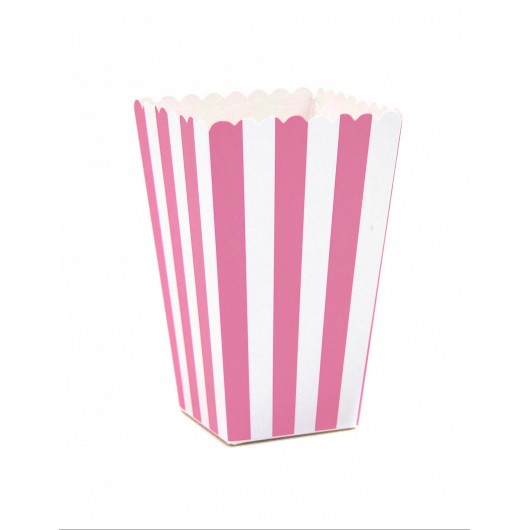 6x Popcornbox 13,5 x 10 cm rosa