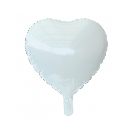 Mylar-Ballon Herz weiß 45 cm