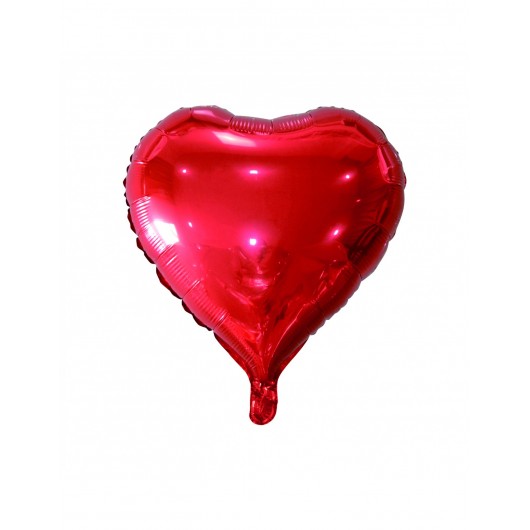 Mylar-Ballon rotes Herz 45 cm