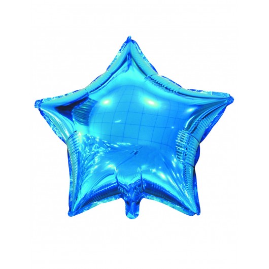 Mylar-Ballon blauer Stern 50 cm