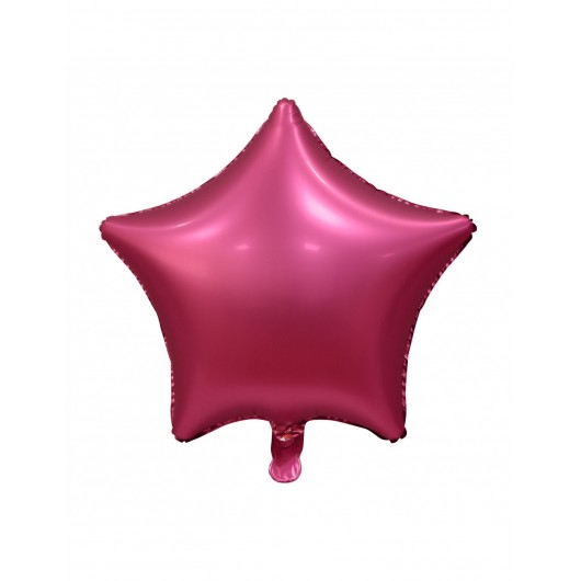Mylar-Ballon mattpinker Stern 50 cm