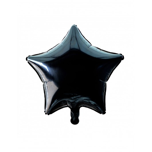 Mylar-Ballon schwarzer Stern 50 cm