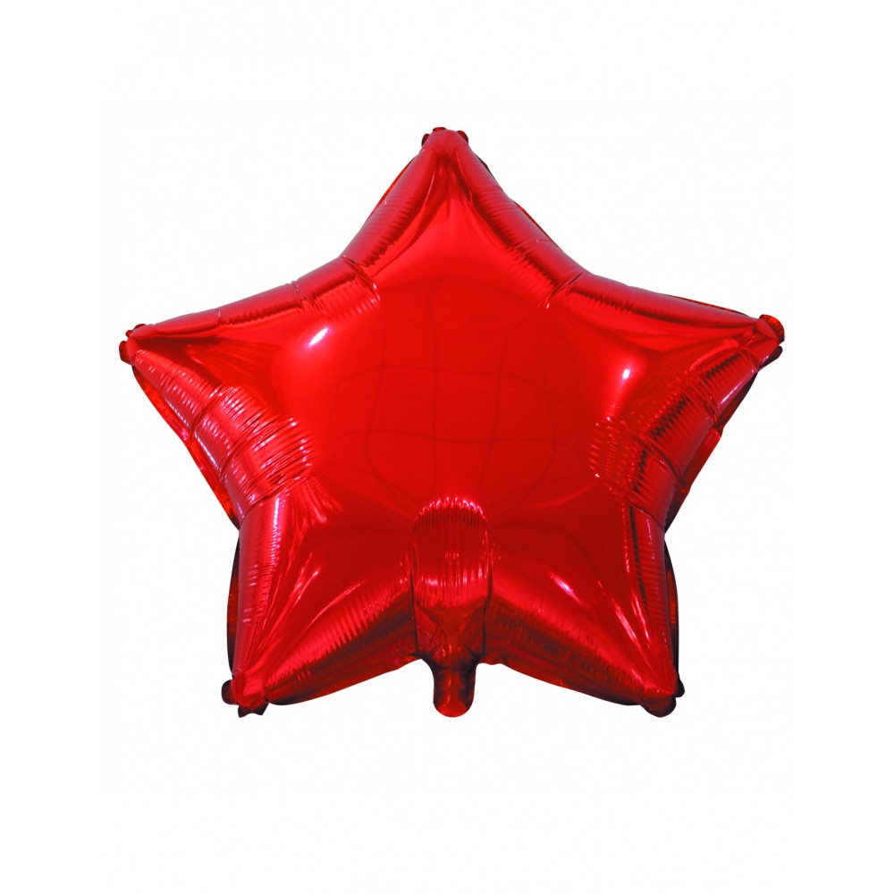 Mylar-Ballon roter Stern 50 cm