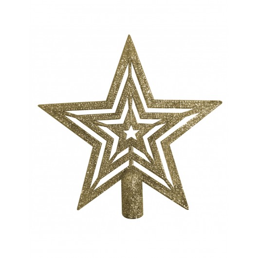 Trep Top moderner Stern gold 18 x 18 cm